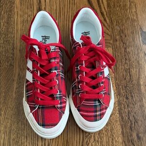 Hey Girl by Corkys holiday red plaid that’s her sneaker 9